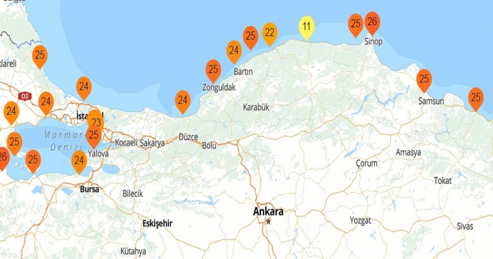 Türkiye’nin en soğuk denizi İnebolu;