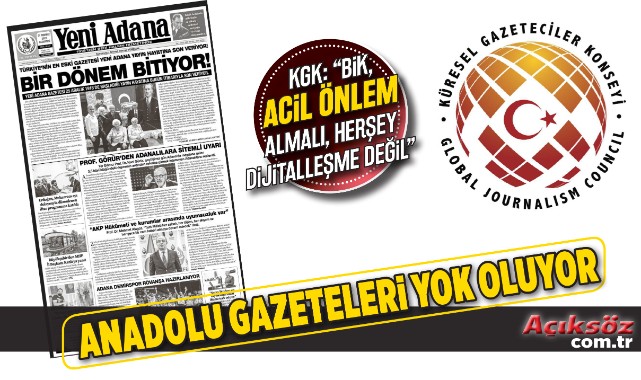 KGK: Anadolu gazeteleri birer birer kapanıyor, BİK acilen önlem almalı!