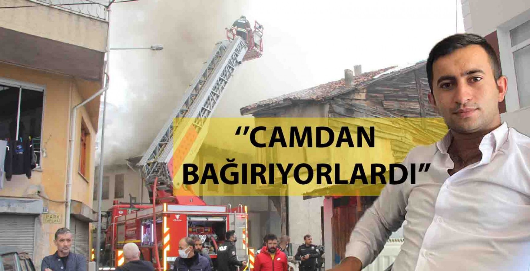 Yangında iki çocuğun hayatını kurtardı!;