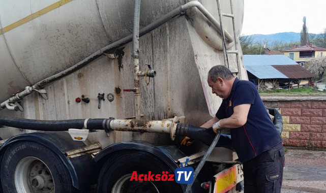 Beton tankerinde yangın;