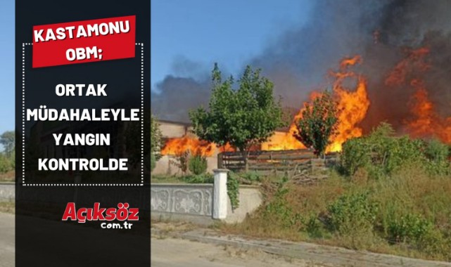 "Ortak müdahaleyle yangın kontrolde";