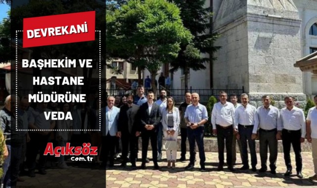 Başhekim ve hastane müdürüne veda;