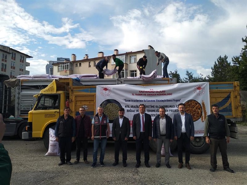 284 üreticiye 166 ton tohum dağıtıldı;