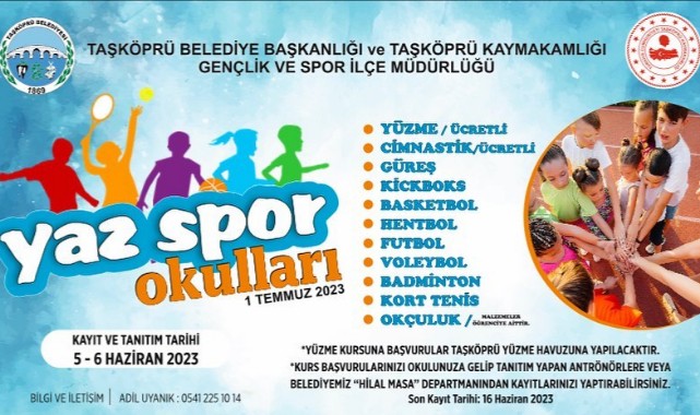 Ücretsiz “Yaz Spor Okulları” başlıyor!;