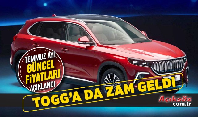 TOGG fiyatlarına ilk zam geldi!;
