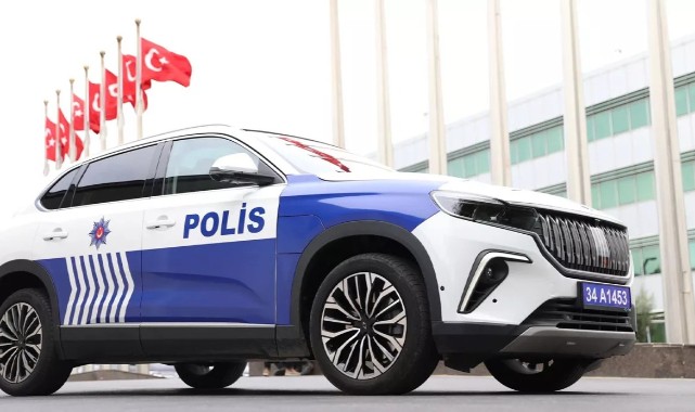 Yerli otomobil Togg polis aracı oldu!;