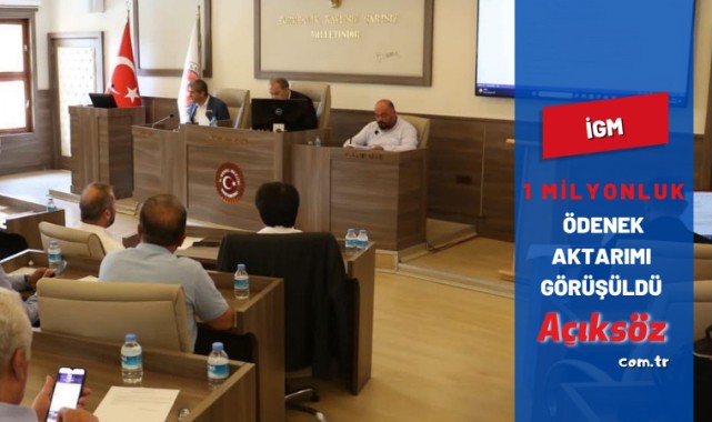 1 milyonluk ödenek aktarımı görüşüldü;