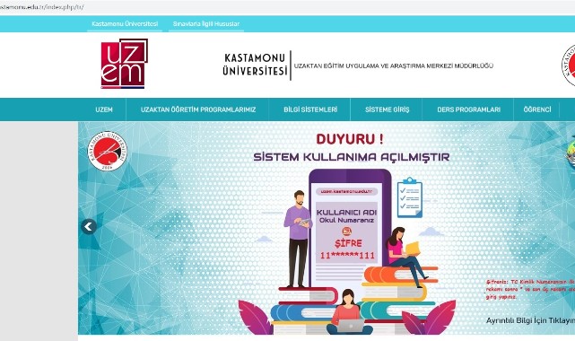 Kastamonu Üniversitesi Uzaktan Eğitim Uygulama ve Araştırma Merkezi KUZEM Kastamonu;