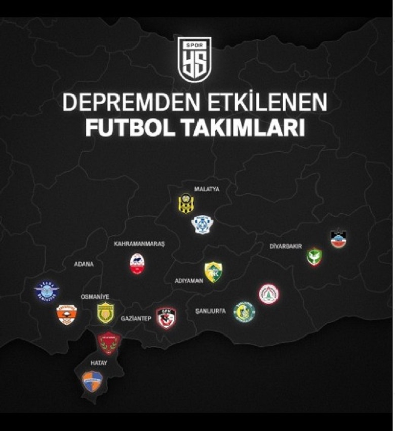 14 futbol kulübü depremden etkilendi;
