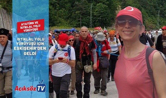 Eskişehir'den İstiklal Yolu Yürüyüşü için geldi;