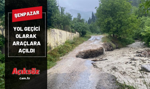 Yol geçici olarak araçlara açıldı;