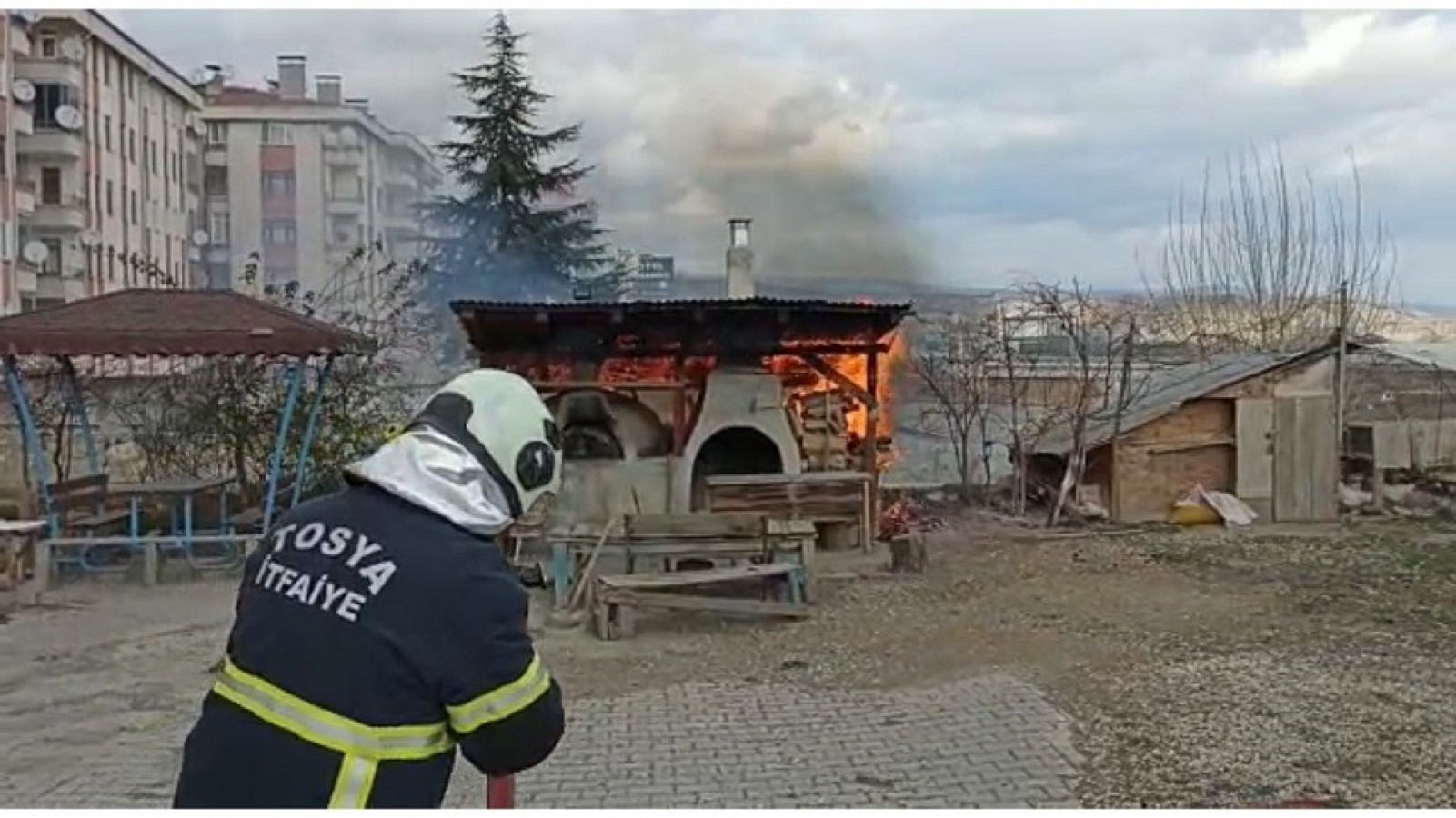 Keşkek fırınında yangın!;