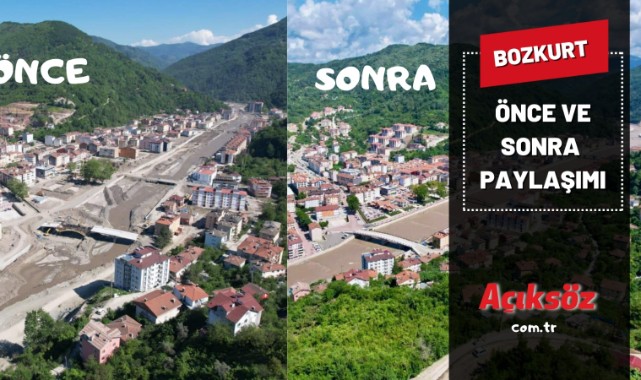 Bozkurt Belediyesi'nden önce ve sonra paylaşımı;