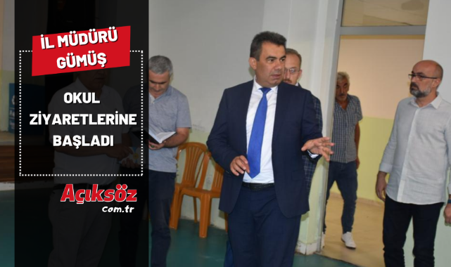 İl Müdürü Gümüş sahaya indi;