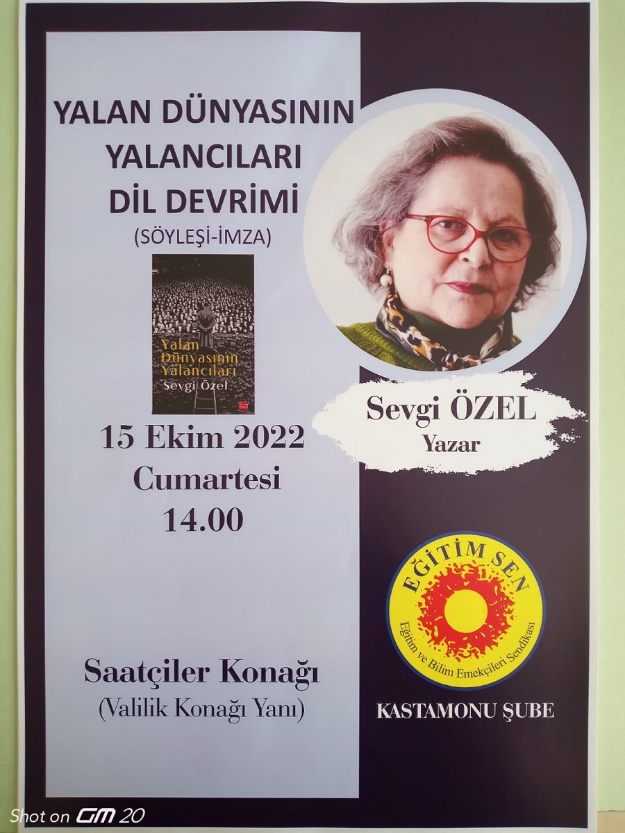 Yazar Sevgi Özel, Kastamonu’ya geliyor;