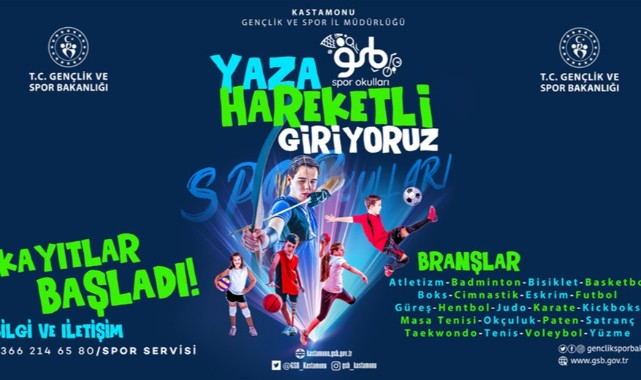 GSB Spor Okullarında 21 branşta eğitim verilecek;
