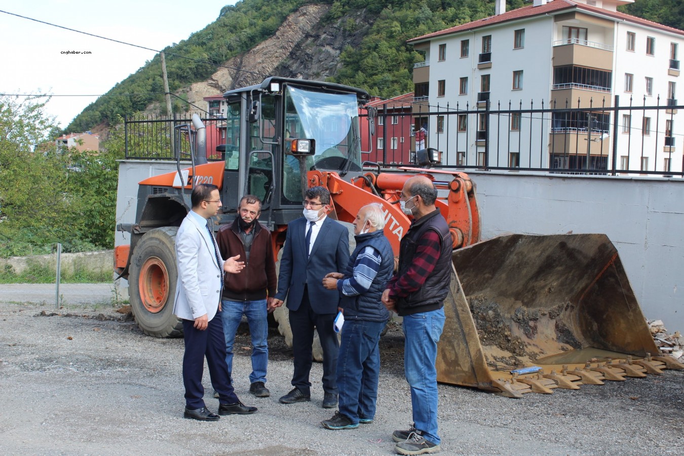 Kaymakam Baycar, KHGB şantiyesini ziyaret etti;