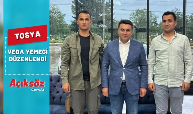 Tosya'da veda yemeği;