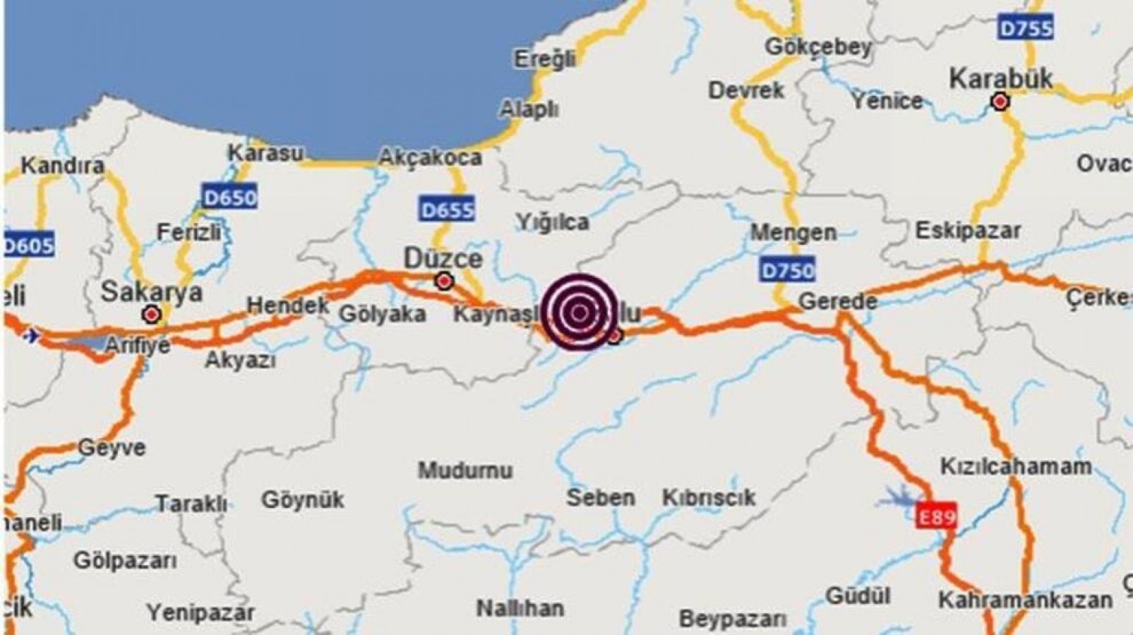 Bolu'da 4.8 büyüklüğünde deprem!;