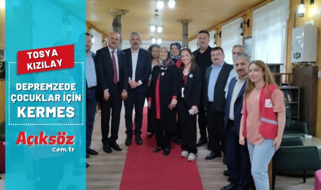 Tosya Kızılay'dan depremzede çocuklar için kermes;