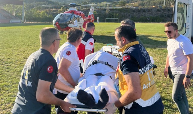 Kastamonu'dan Helikopter Ambulans ile sevk edildi;