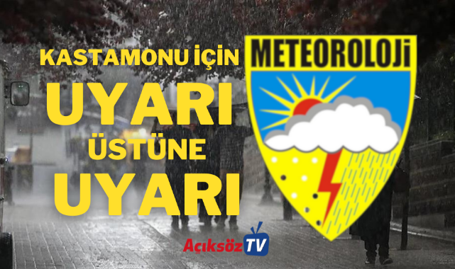 Kastamonu'da şiddetli yağış etkisini sürdürecek!;