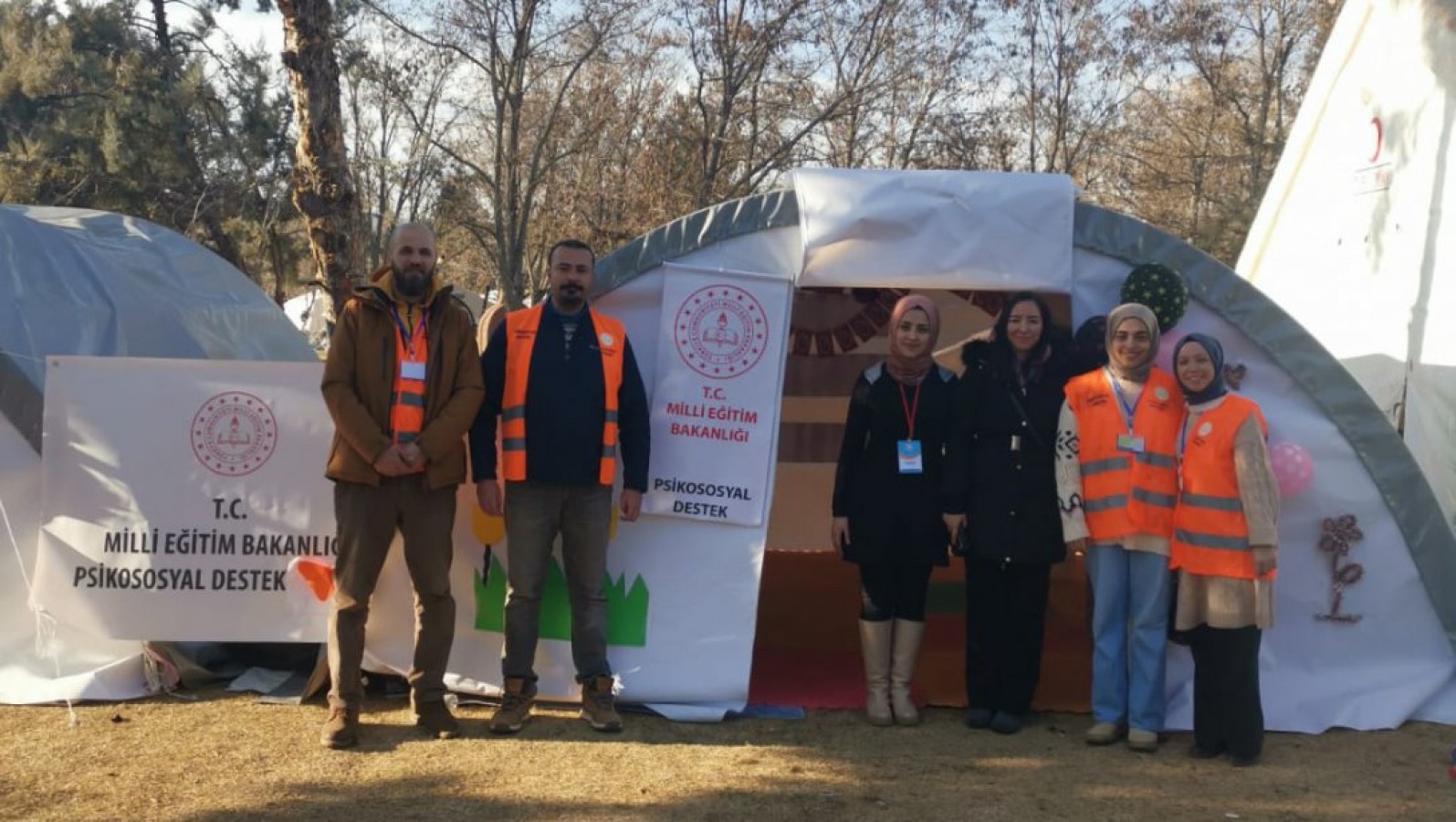 Psikososyal destek ekibi afet bölgesinde çalışmalarını sürdürüyor;