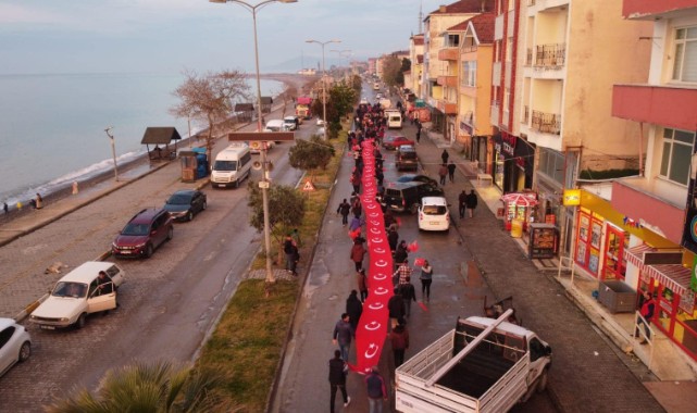 Çatalzeytin'de gençlik yürüyüşü;