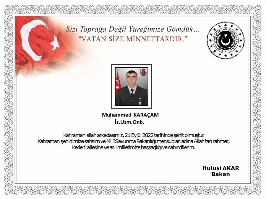 1 asker şehit, 2 asker yaralı;