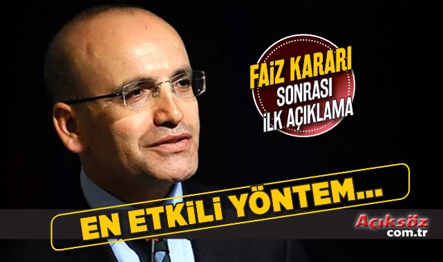 Şimşek: En etkili çözüm!..;