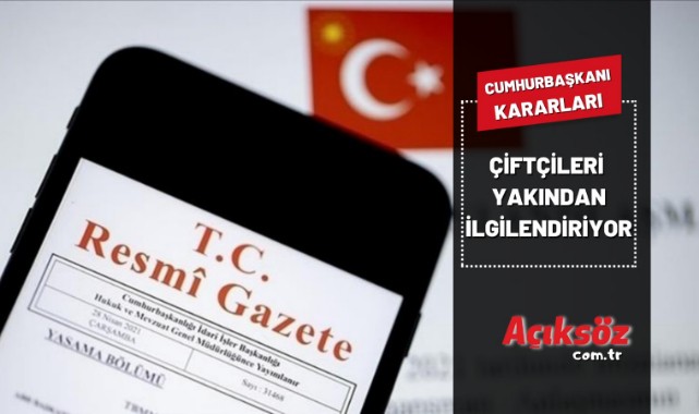 Cumhurbaşkanı kararları Resmi Gazete'de yayımlandı;