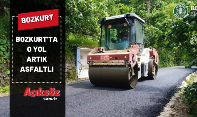 Bozkurt'ta o yol artık asfaltlı;