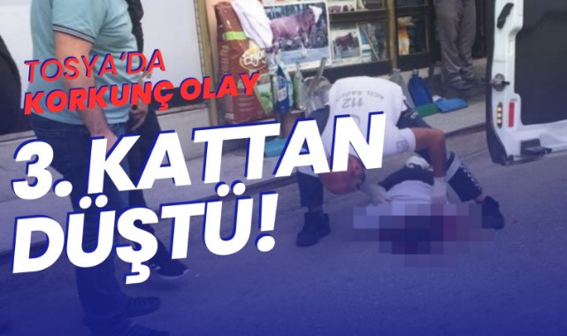 3'ncü kattan aşağı düştü: Ağır yaralı;