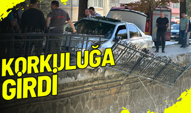 Çay boyunda korkuluğa girdi...;