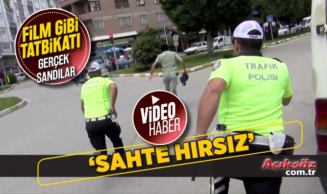 Tatbikatı gerçek sandılar, hırsız kılığındaki polis yakalamaya çalıştılar;