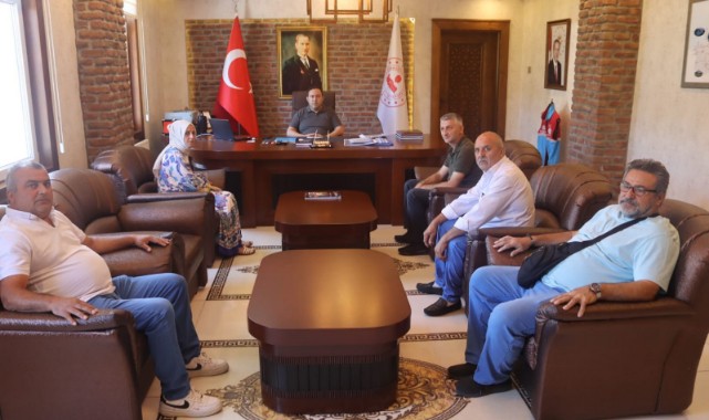 Şehit ailelerinden Kaymakama ziyaret;