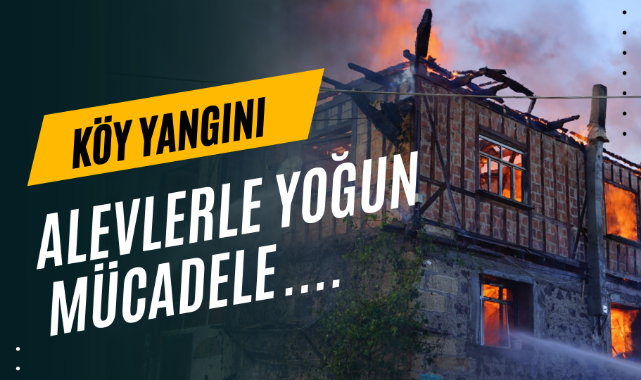 Kastamonu'da köy yangını: Mücadele sürüyor...;