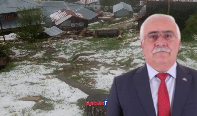Ağlı’da dolu yağışı; Yollar ve tarım arazileri zarar gördü;