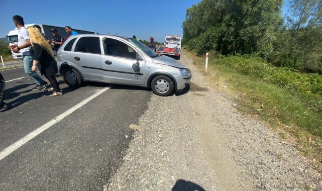 Taşköprü yolunda kaza;