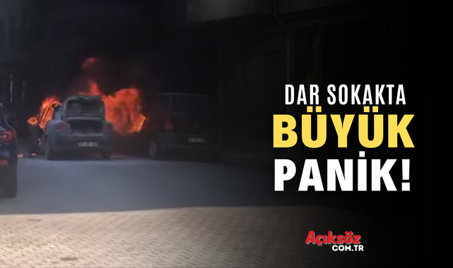 Herkesin gözü önünde alev alev yandı!;